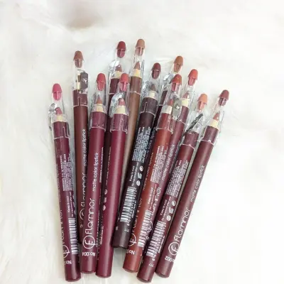 Flormar Rouge 12 Colors Wood Lip Pencil Set with Banners Cap