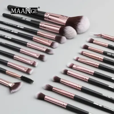 Maange 20 Pcs Makeup Brush with Black Bag secondary
