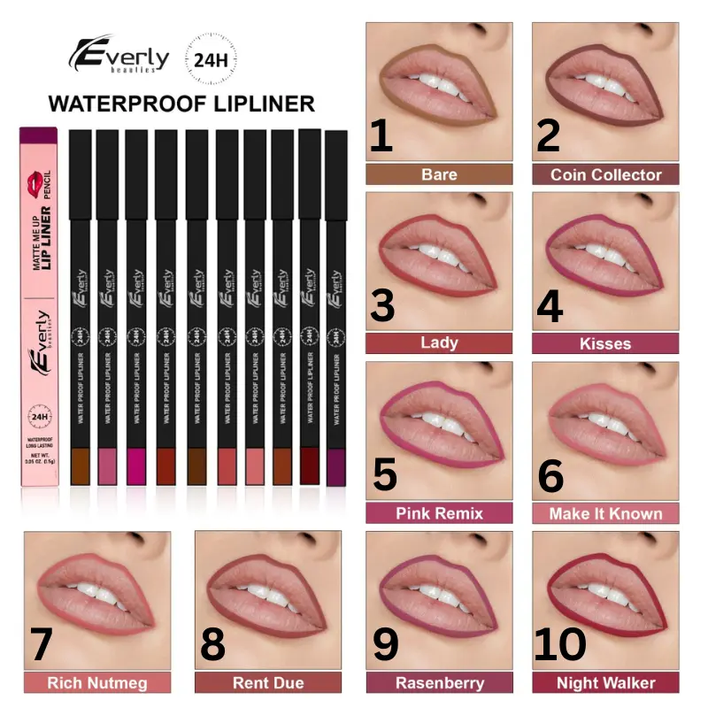 Everly Beauties Matte Me Up 24H Waterproof Lip Liner