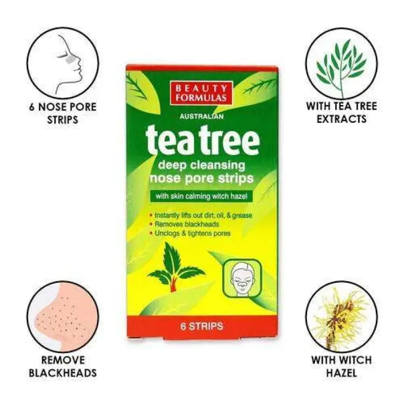 Beauty Formulas Tea Tree Nose Pore Strips 6 strips