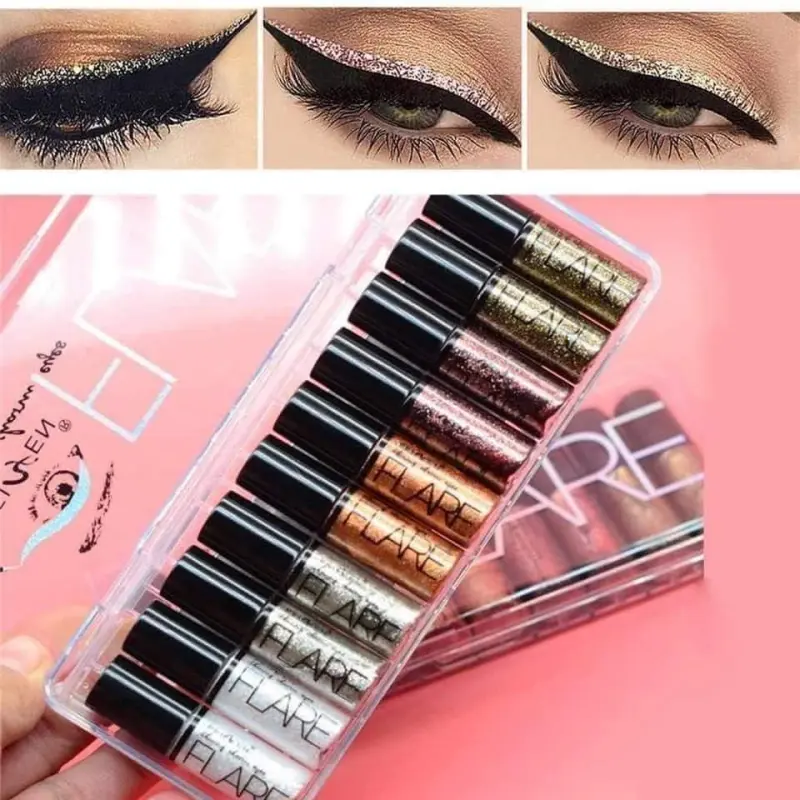 Flare Glitter Eyeliner Set 10 pcs