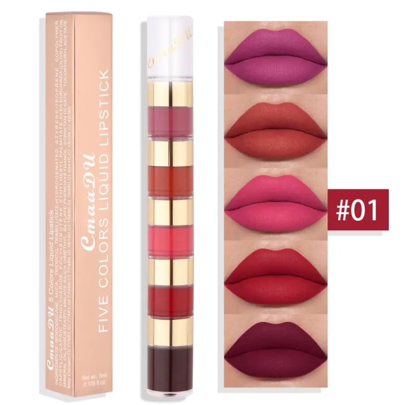 CMAADU 5 In 1 Matte Liquid Lipstick Set