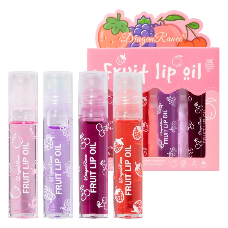 Dragon Ranee 4 Pcs Fruit Lip Oil Set