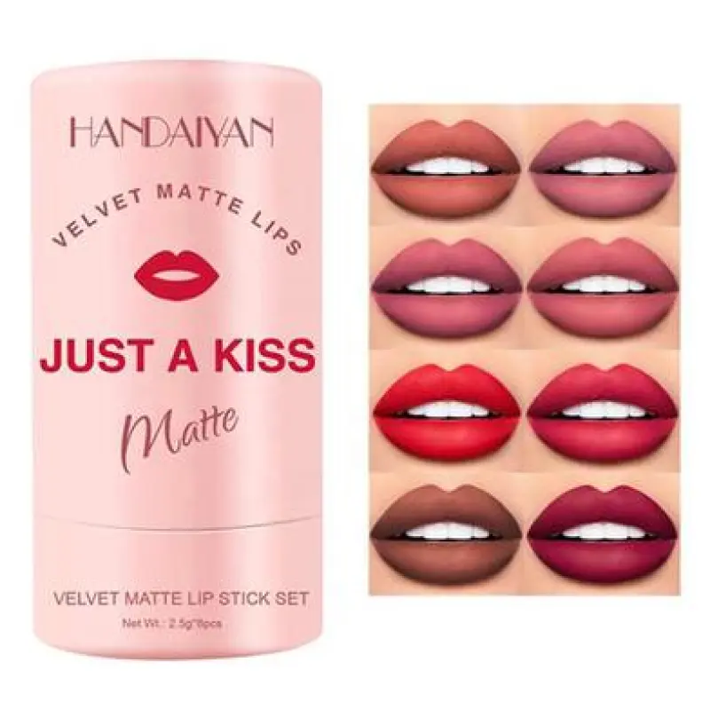 Handaiyan Just a Kiss Velvet Matte 8pcs Lipstick Set