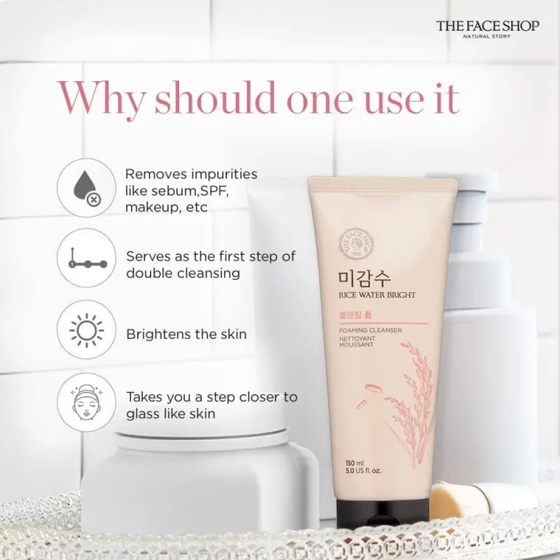 The Face Shop Rice Water Bright Facial Foaming Cleanser